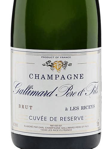 N V Gallimard P Re Fils Cuv E De Reserve Brut Champagne Vivino Hong