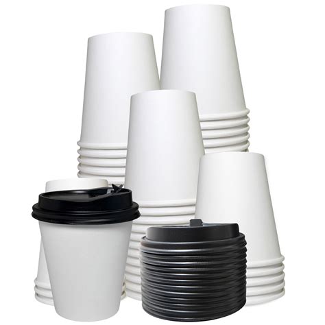 Ecoquality Disposable Paper Cups 12 Oz White 100 Count 100 Pack