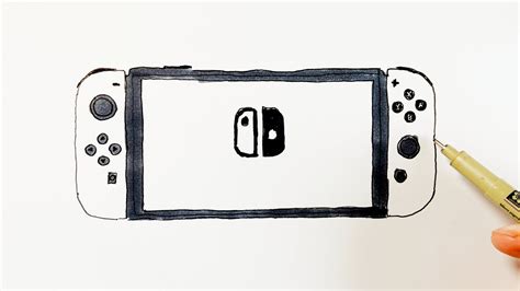 How To Draw A Nintendo Switch Oled Console Youtube