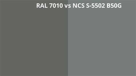 Ral 7010 Vs Ncs S 5502 B50g Ral Colour Chart Uk