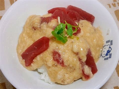 まぐろの山かけ丼 レシピ・作り方 By なな1151｜楽天レシピ