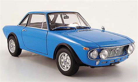 Miniature Lancia Fulvia 1 18 Autoart 1 6 Hf Fanalone Bleu Voiture