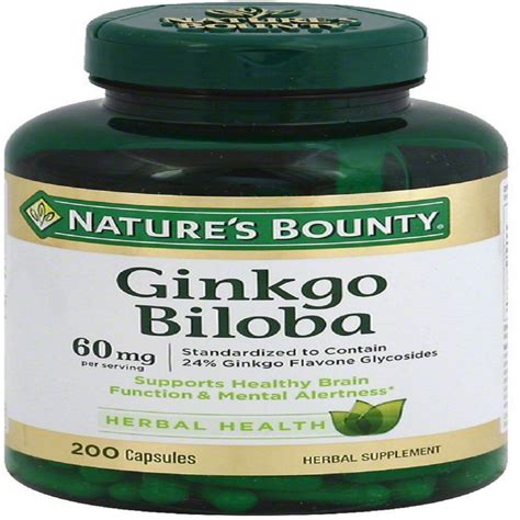 Nature S Bounty Ginkgo Biloba 60mg Capsules 200 Ea Nz