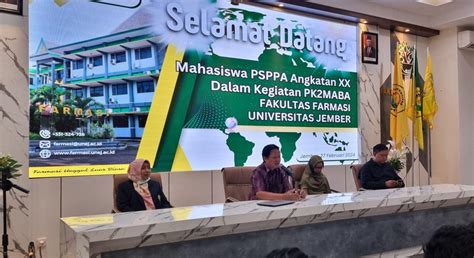 SELAMAT DATANG 80 MAHASISWA PRODI PENDIDIKAN PROFESI APOTEKER FAKULTAS