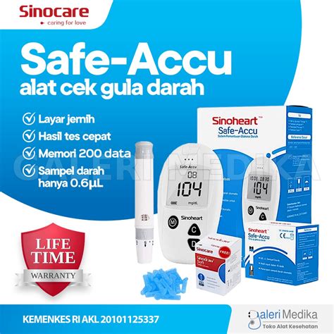 Jual Sinocare Sinoheart Safe Accu Alat Cek Gula Darah Glukometer