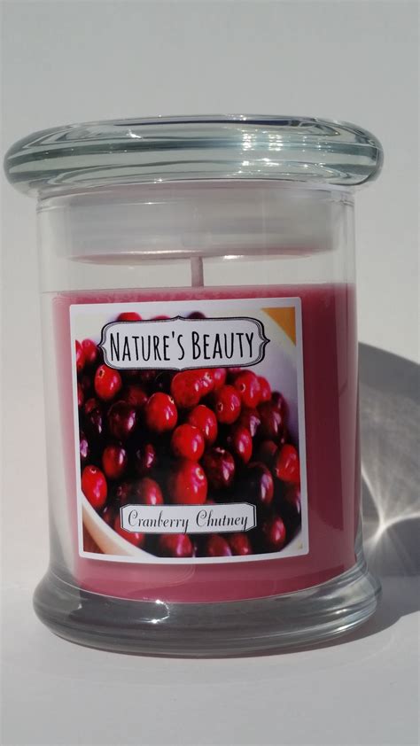 All Natural Soy Wax Scented Candle Cranberry Chutney Scented 8oz Cranberry Chutney Chutney