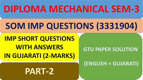 Som Imp Questions Ii Som Gtu Paper Solution Ii Marks Imp