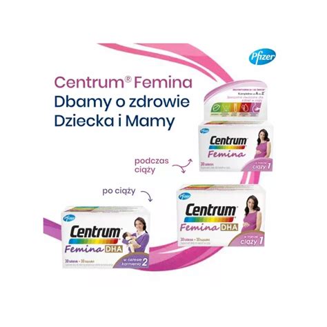 Centrum Femina DHA 1 witaminy i minerały dla kobiet w ciąży z DHA