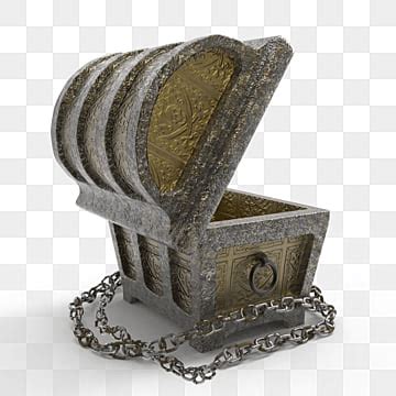 Chained Pirate Treasure Chest Full Coins Gold Chest Treasure Png