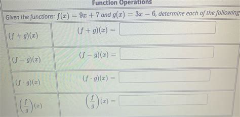 Answered Function Operations Given The… Bartleby