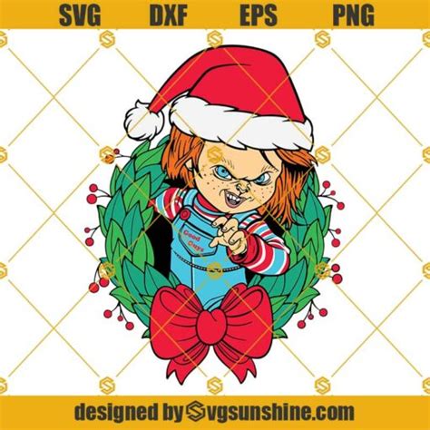 Chucky Christmas Svg Scary Christmas Svg Christmas Horror Killer Svg