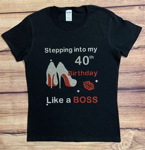 Stepping Into My 40th Birthday Like A Boss Custom Birthday Etsy