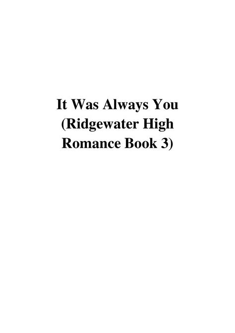 It Was Always You Ridgewater High Romance Book 3 Judy Corry