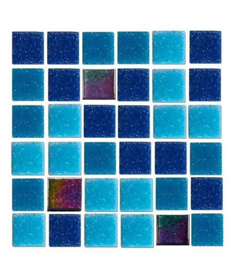 Diamond Mosaico Veneciano Mezcla Blue Irid Spark 22 HidroShop Mx