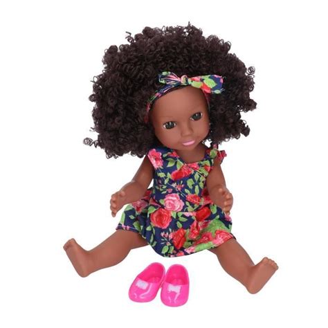 Vag Exquise Africaine Fille Noire Poup E R Aliste Chidren Mignon Afro