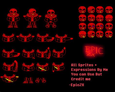 Underfell Sans Sprite Sheet By Epiczx110 On Deviantart