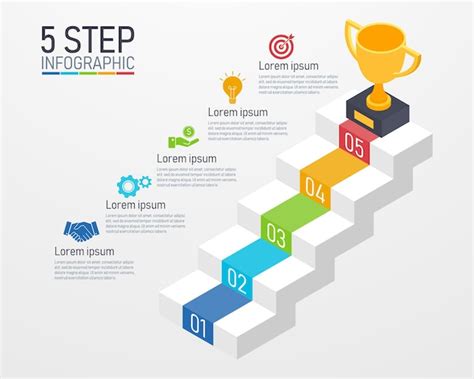 Premium Vector Stair Isometric Step To Success Concept Symbol Can