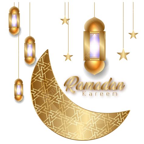 Ramadan Kareem Greeting Vector Png Images Ramadan Kareem Golden