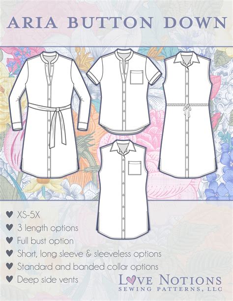 Aria Button Down Course Love Notions Sewing Patterns