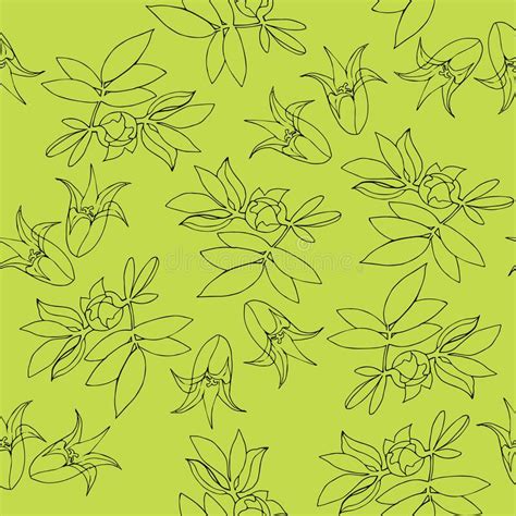 Doodle Hand Drawn Vector Seamless Floral Pattern Stock Vector