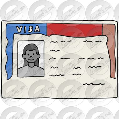 Visa Picture for Classroom / Therapy Use - Great Visa Clipart