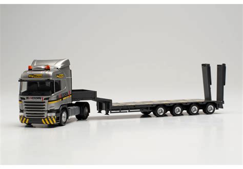 Herpa Scania R Hl X X Semitieflade Sattelzug Bloedorn