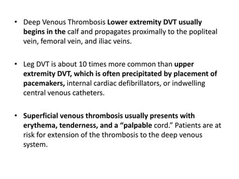 Deep Vein Thrombosis Dvt Ppt