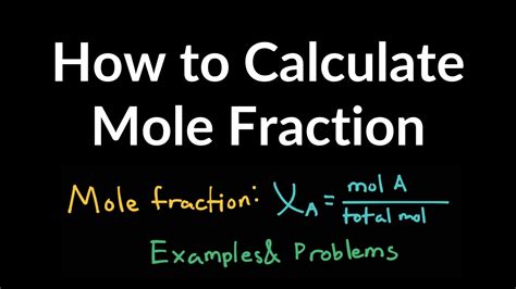 Mole Fraction Diagram
