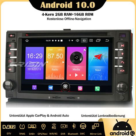 Erisin ES2732K Android 10 0 Autoradio GPS DAB Wifi CarPlay DVD Navi Für