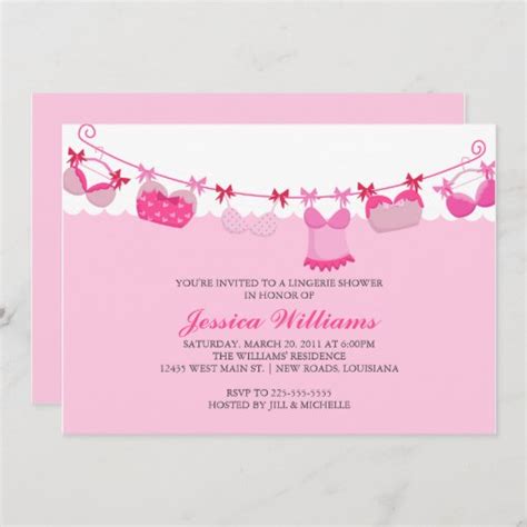 Lingerie Shower Invitation Zazzle