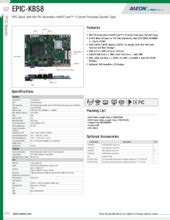 AAEON EPIC規格産業用CPUボードEPIC KBS8 製品カタログ AAEON イプロス製造業