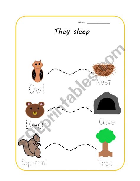 Hibernation Tracing Worksheet Esl Worksheet By Kindyteacher