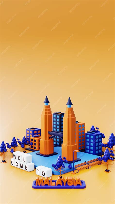 Premium Photo | 3d illustration malaysia city background with petronas ...