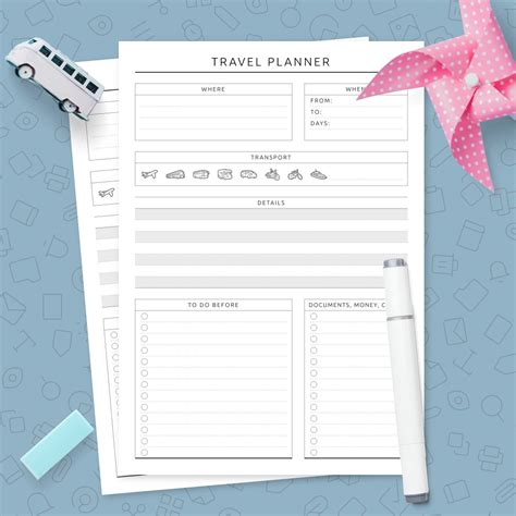 Travel itinerary template