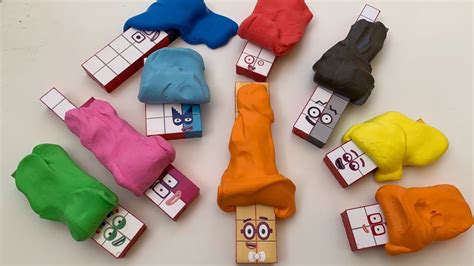 Numberblocks Cleaning Numberblocks Up With Clay Satisfying Video