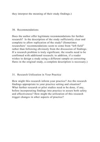 Critique Template For A Qualitative Studynurs Week Docx