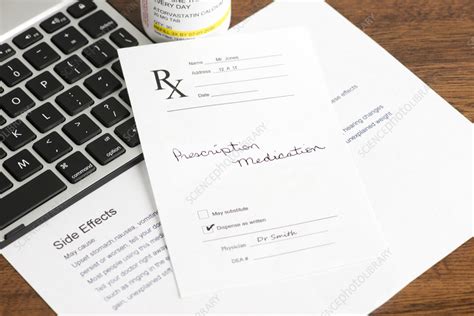 Prescription Side Effects Information Stock Image F0359202 Science Photo Library