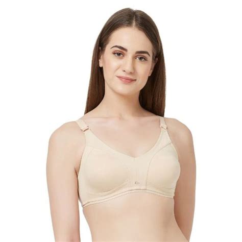 Soie Womens Full Coverage Non Padded Non Wired Bra Nude 32d Buy Soie Womens Full Coverage