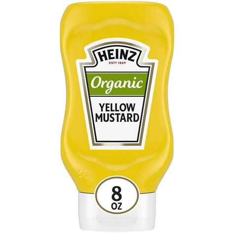 Heinz Organic Yellow Mustard 8 Oz Bottle