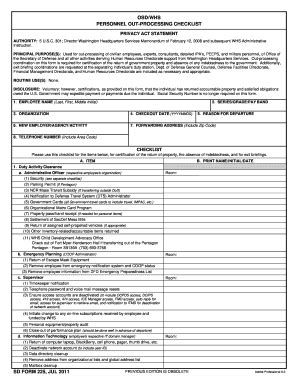 Fillable Online Dtic SD Form 225 OSD WHS Personnel Out Processing