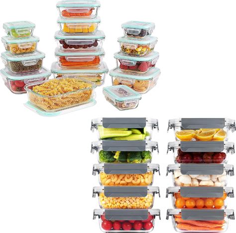 Amazon Vtopmart 15 Pack Glass Food Storage Containers And 10 Pack