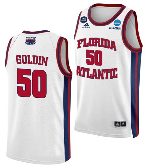 Vladislav Goldin Fau Owls Final Four Basketball Men Jersey Wh