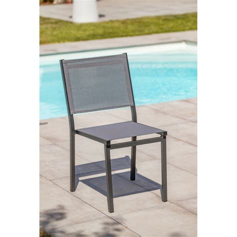 Chaise De Salon De Jardin Empilables En Aluminium Et Textil Ne Dcb