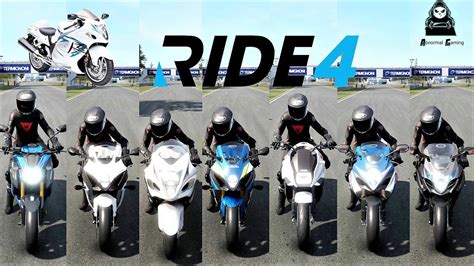 Top 16 Fastest Suzuki SuperBikes Top Speed Battle Ride 4 4k 60FPS