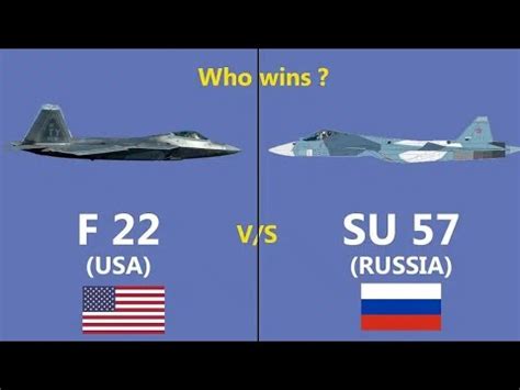 SU 57 VS F 22 FIGHTERJET RUSSIA VS USA YouTube