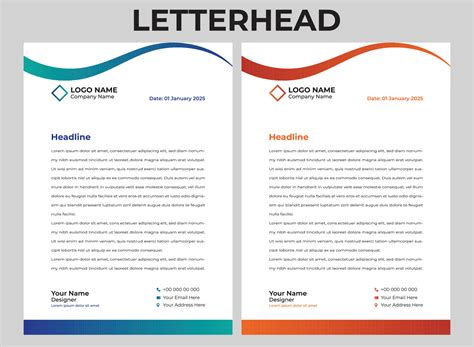 Simple Letterhead Design 16623774 Vector Art at Vecteezy