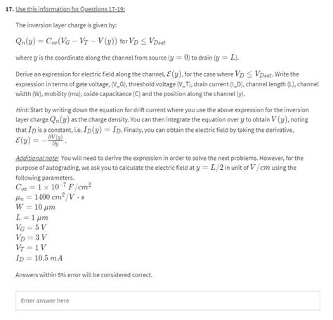 Solved 17 Use This Information For Questions 17 19 The