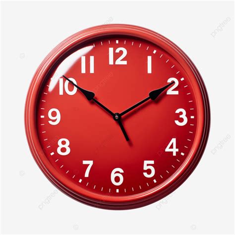 Reloj Rojo Vibrante PNG Reloj De Pared Reloj Imagen De Reloj Rojo