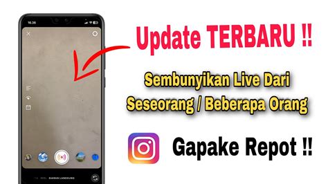 Cara Menyembunyikan Live Ig Dari Teman Youtube