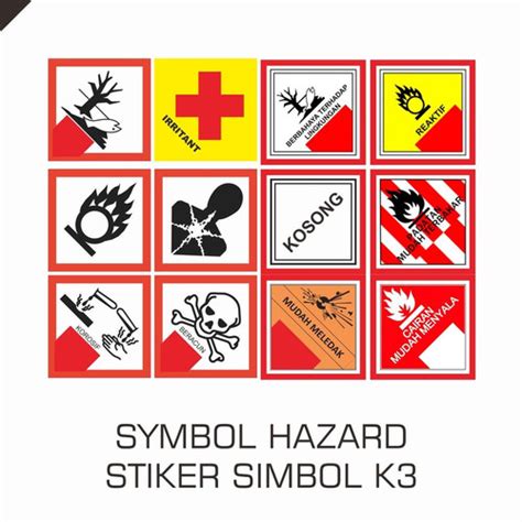 Jual Stiker K3 Tanda Bahan Kimia Symbol Limbah Dan Label Limbah